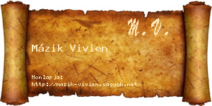 Mázik Vivien névjegykártya