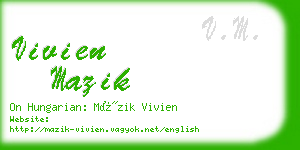 vivien mazik business card